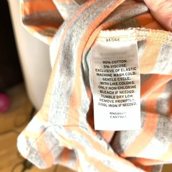 Harper Canyon Striped Jumpsuit Orange-Gray Sleeveless Size: 3T Toddler Girl - Picture 7 of 7